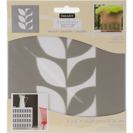 DECO ART 6X6 Mod Leaf Stencil ADS104-K